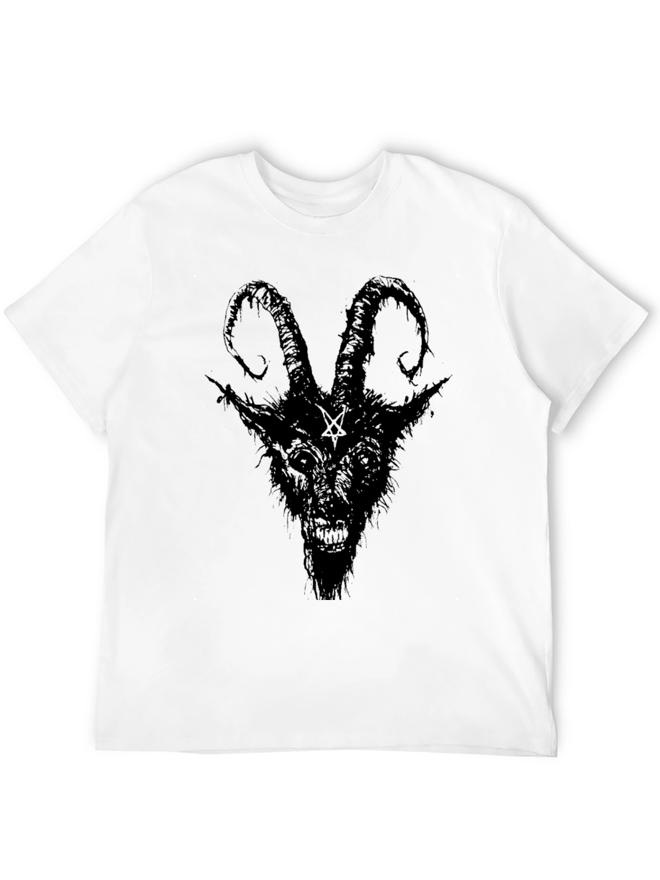 Baphomet Graphic Tee - Black Satanic Goat T-Shirt