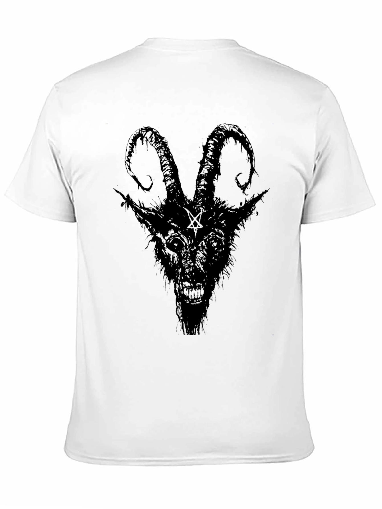Baphomet Graphic Tee - Black Satanic Goat T-Shirt