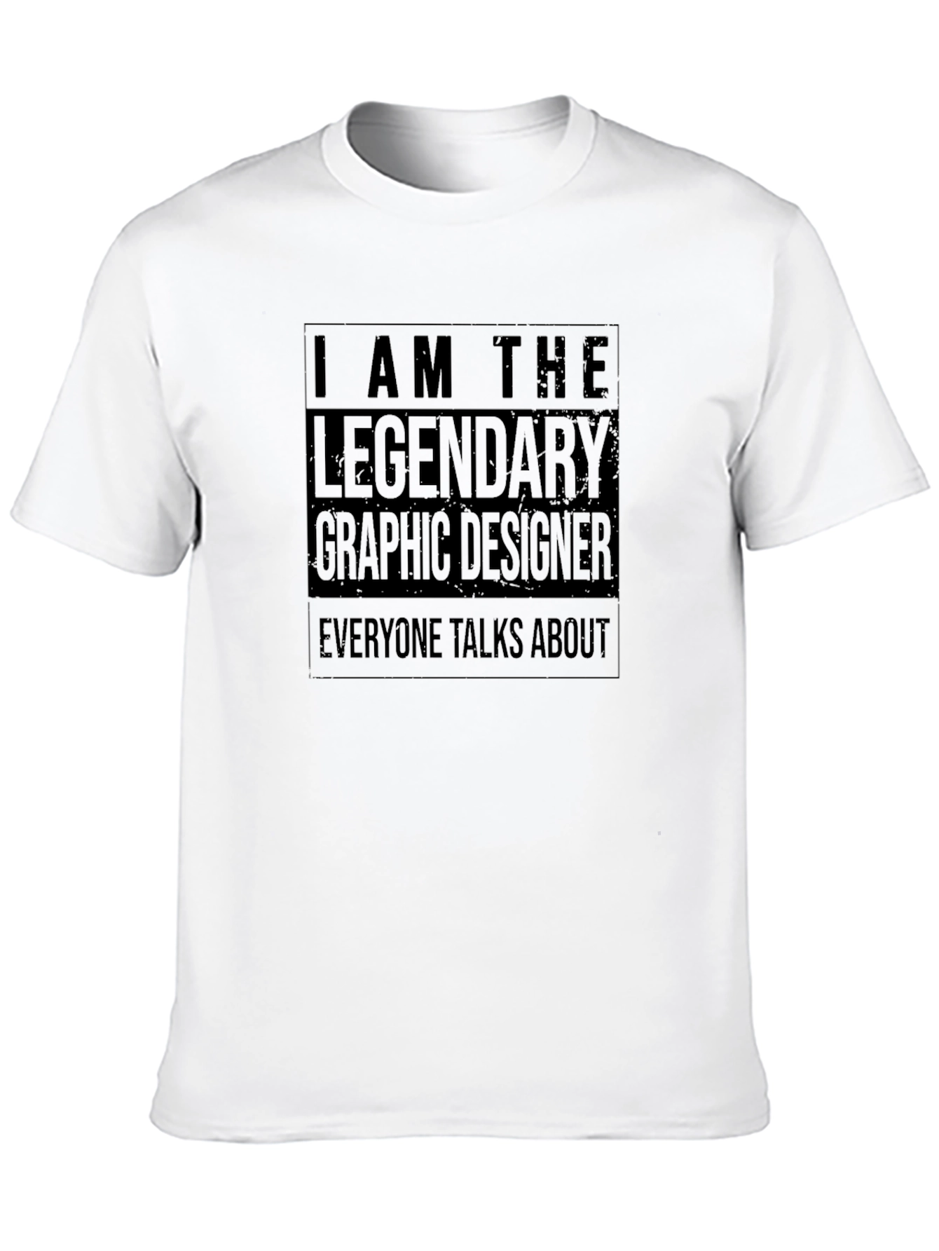 I Am The Legendary Graphic Designer Black T-Shirt