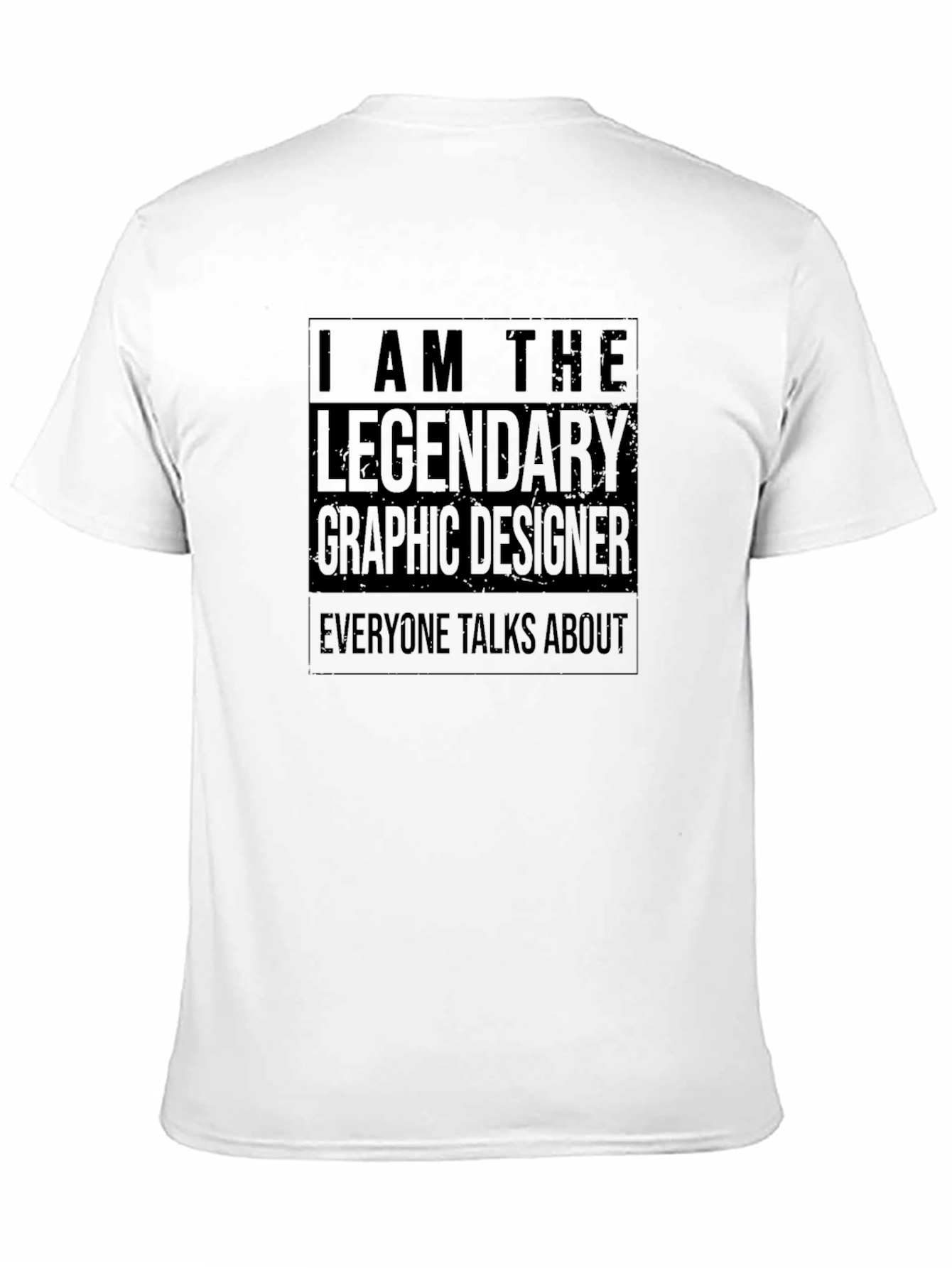 I Am The Legendary Graphic Designer Black T-Shirt