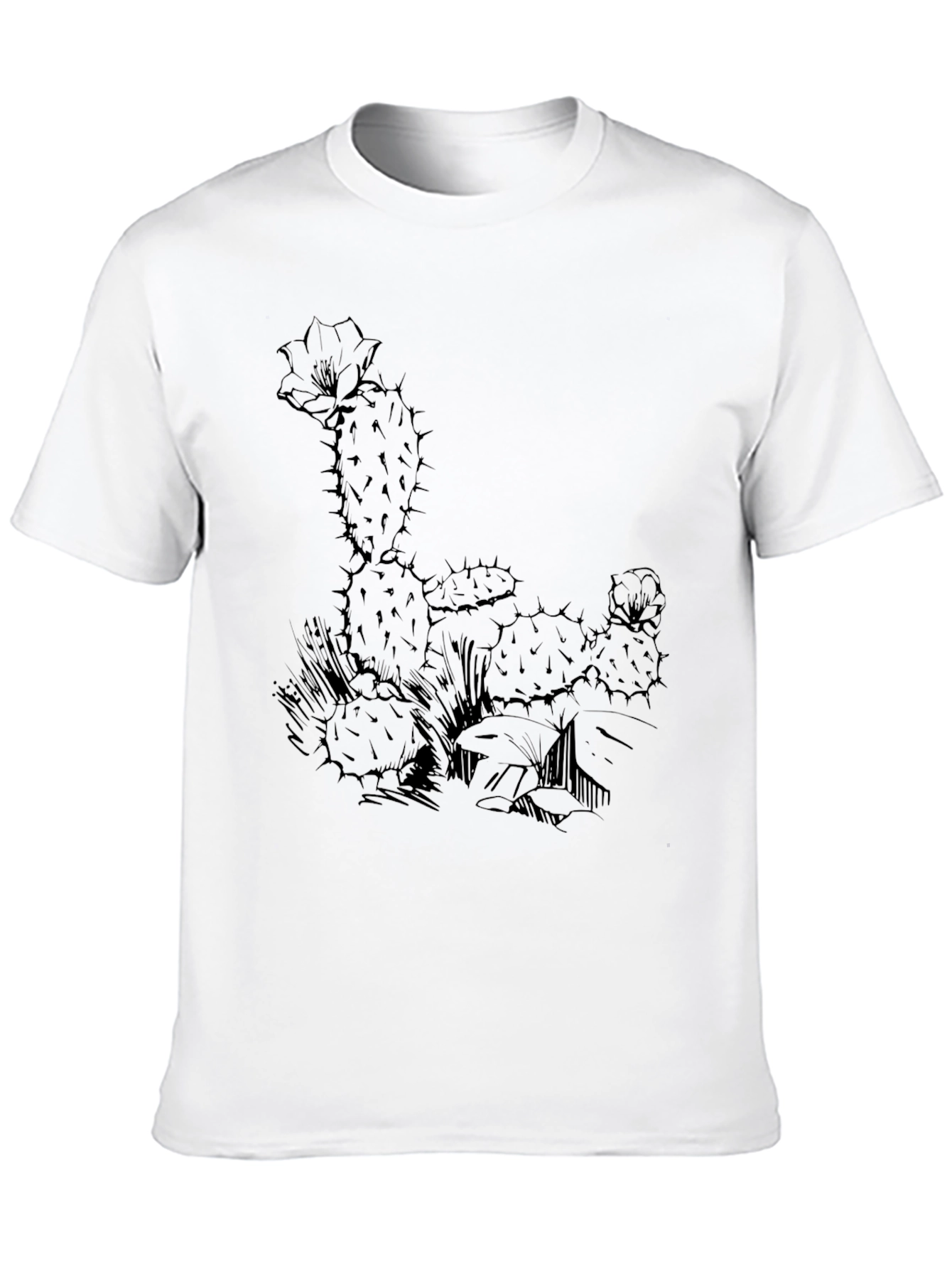 Cactus Graphic Tee - Desert Style Black T-Shirt