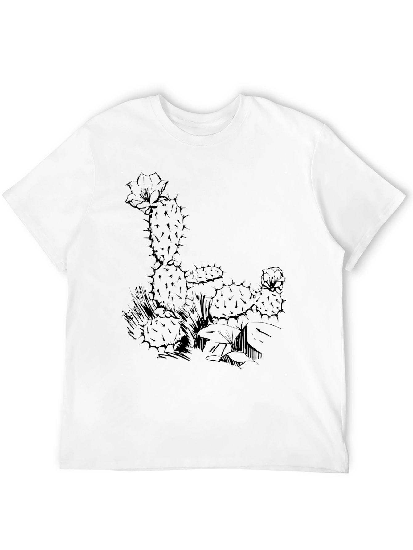 Cactus Graphic Tee - Desert Style Black T-Shirt