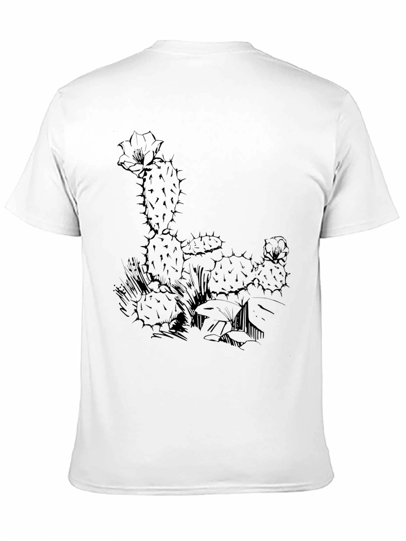 Cactus Graphic Tee - Desert Style Black T-Shirt
