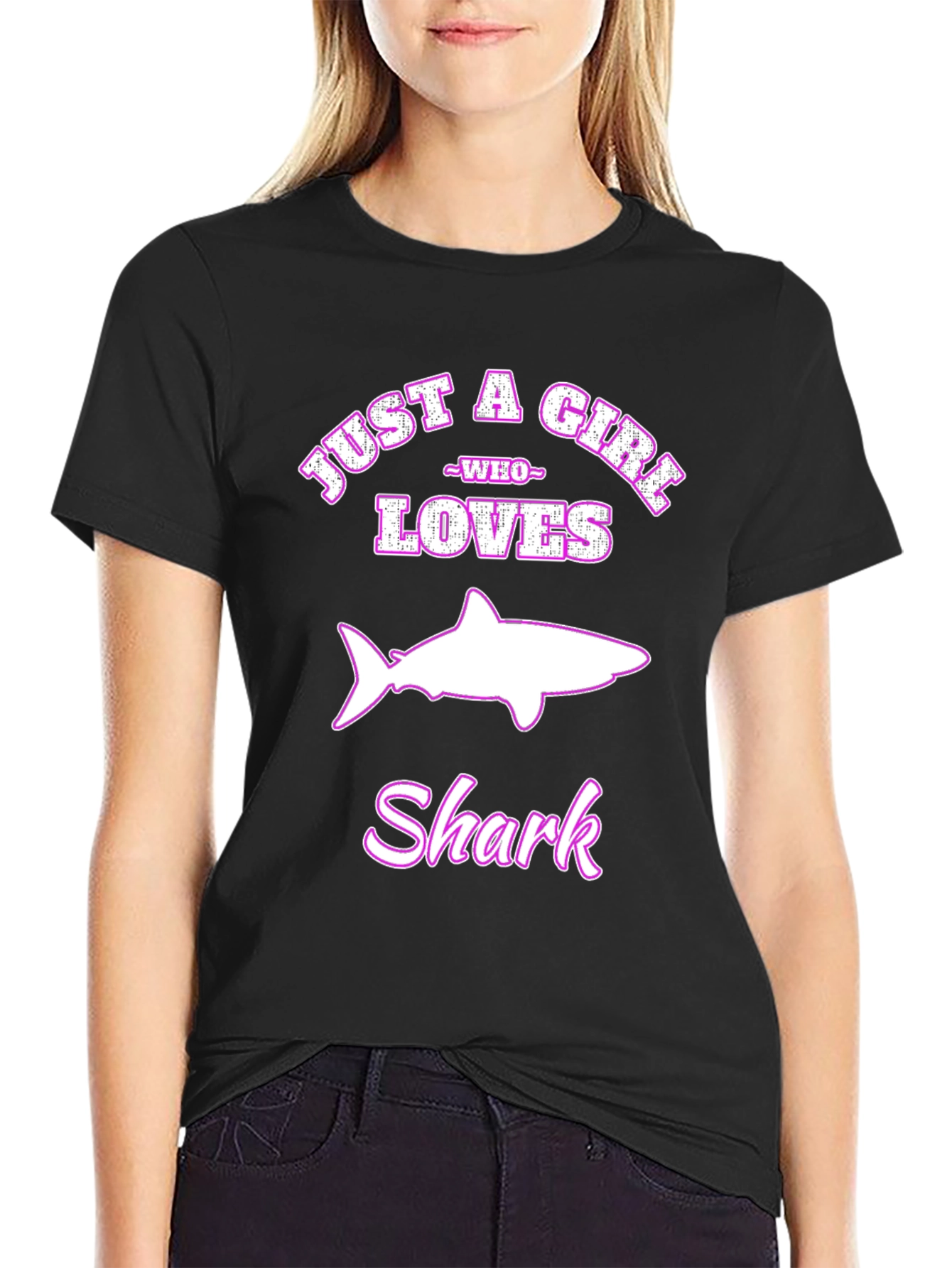 Just a Girl Who Loves Sharks T-Shirt