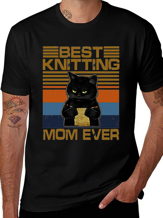 Best Knitting Mom Ever T-Shirt Cat Knit