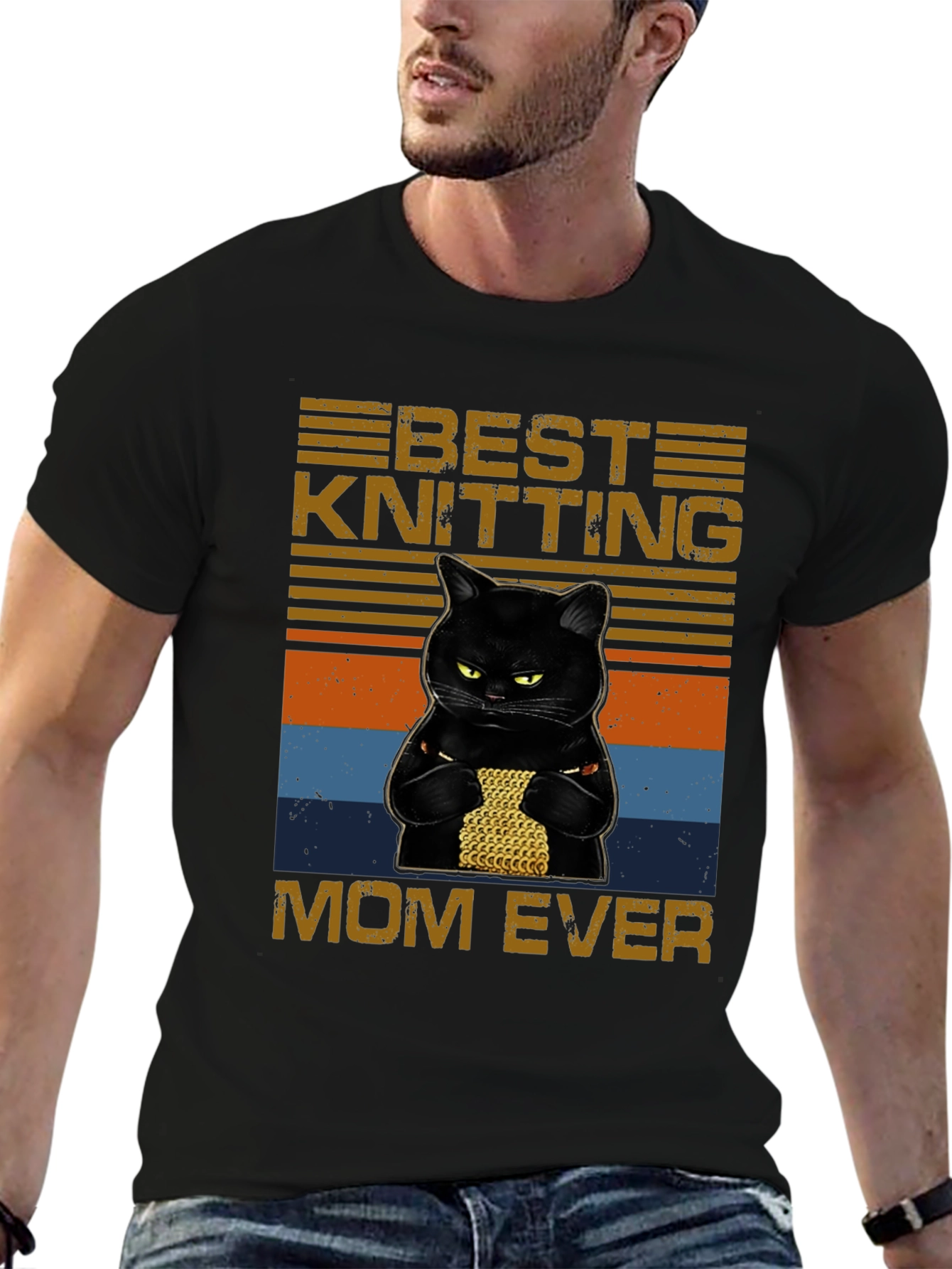 Best Knitting Mom Ever T-Shirt Cat Knit