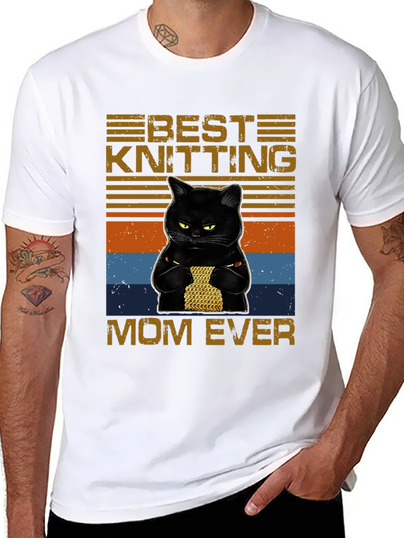 Best Knitting Mom Ever T-Shirt Cat Knit