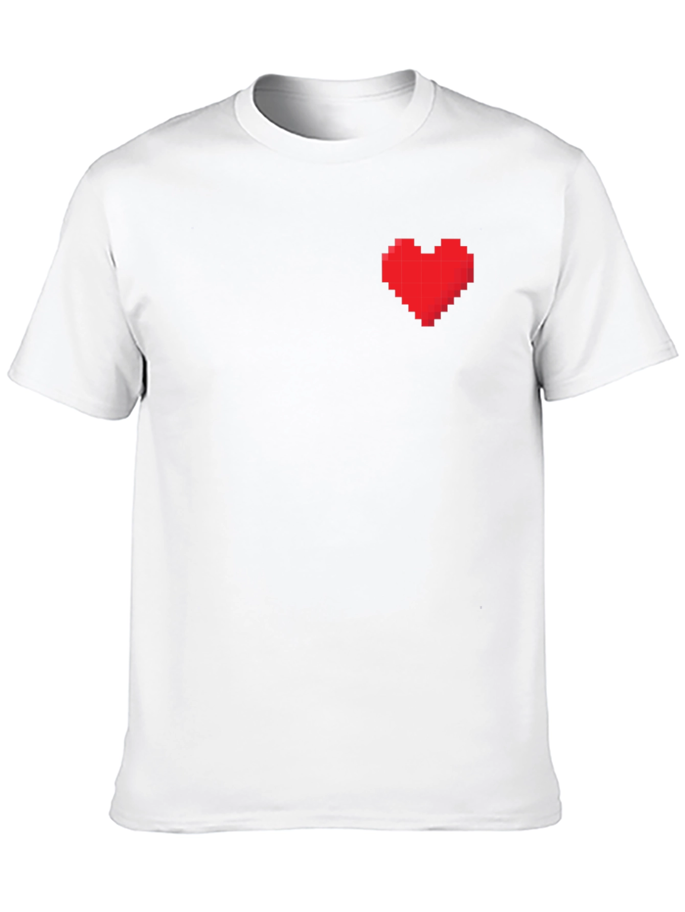 Pixel Heart Graphic Black T-Shirt