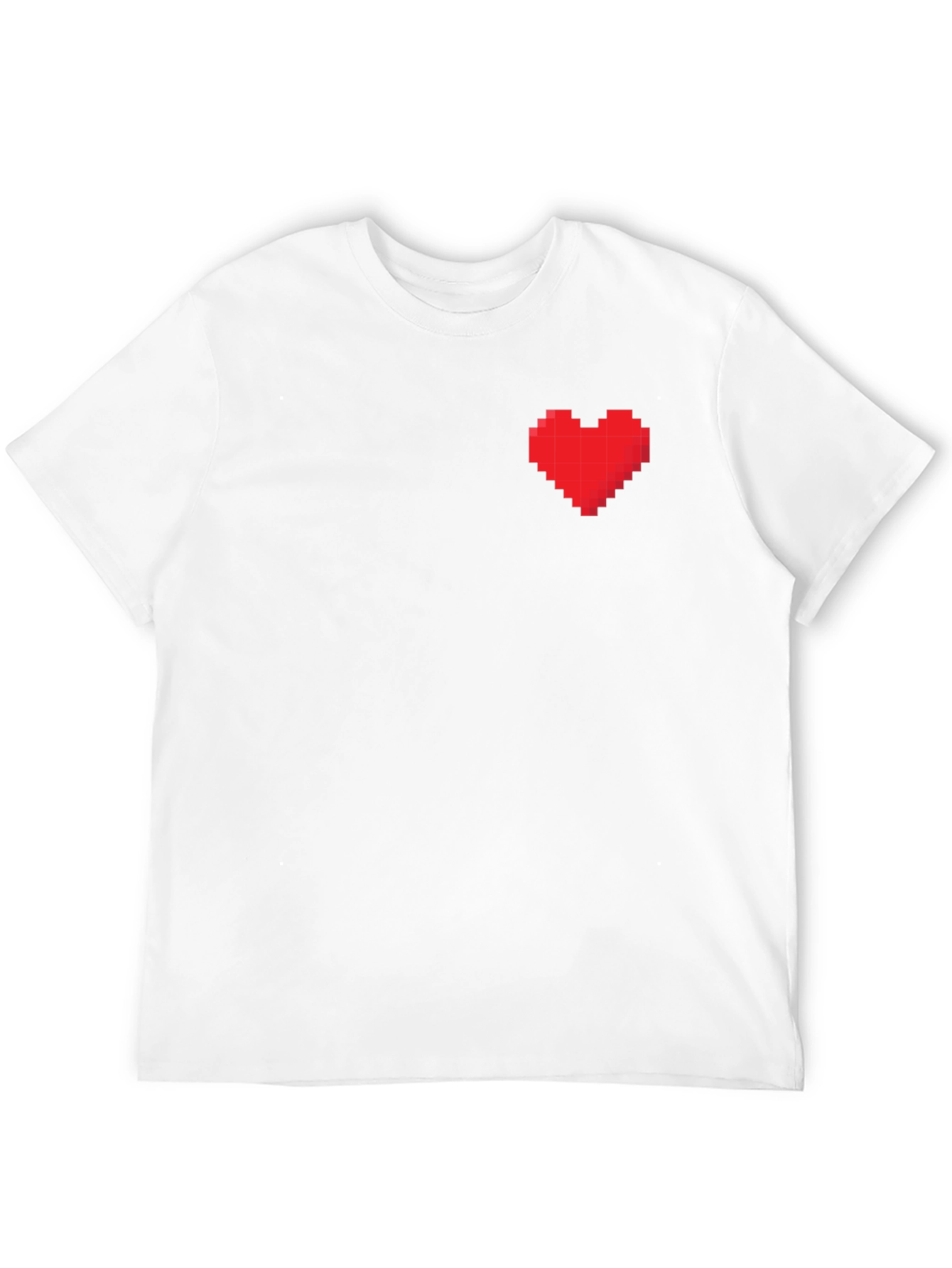 Pixel Heart Graphic Black T-Shirt