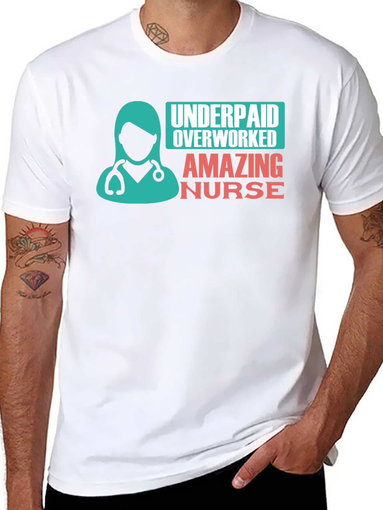 Amazing Nurse T-Shirt: Underpaid & Overworked