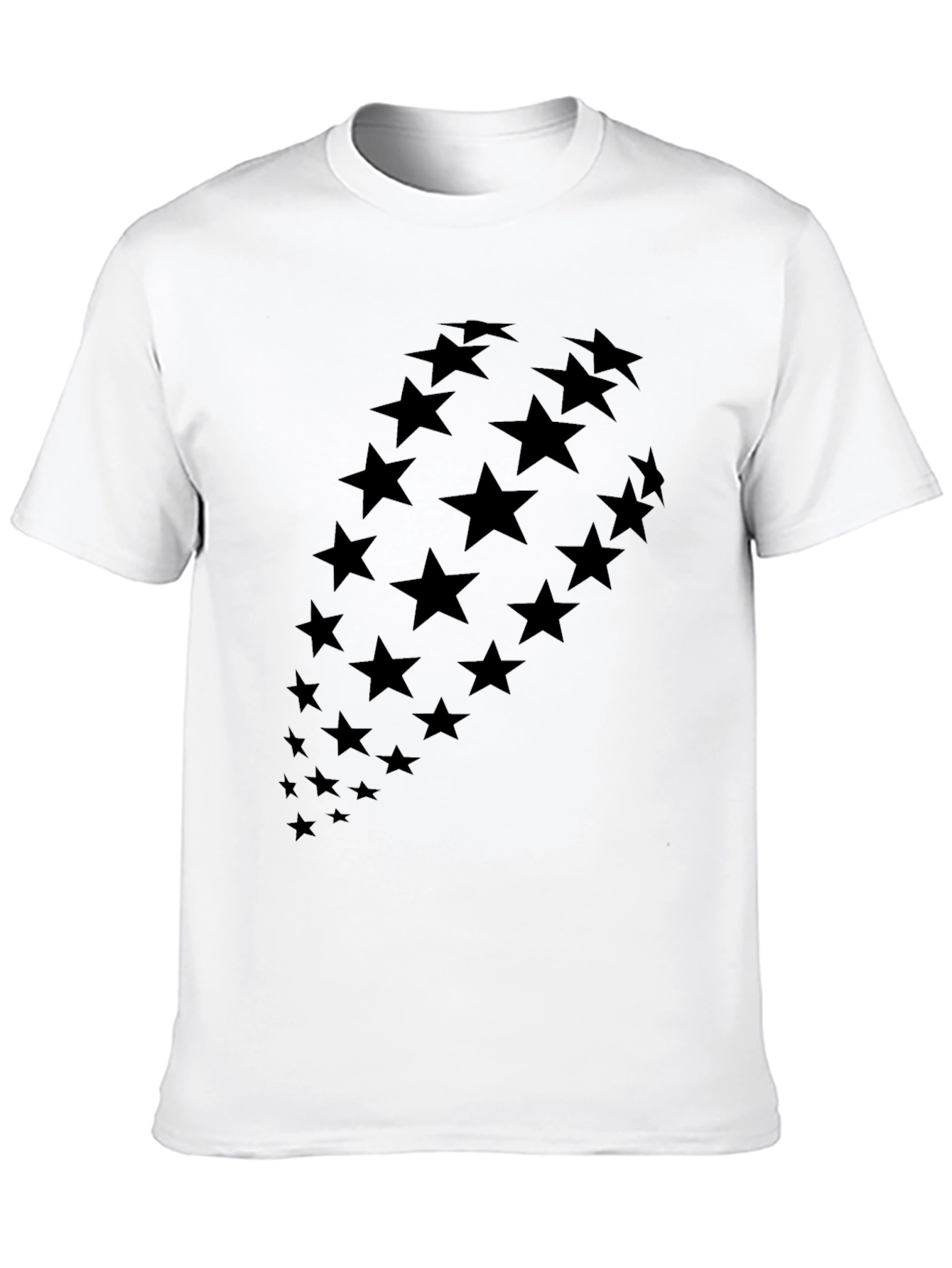 Stylish Black Star Pattern T-Shirt