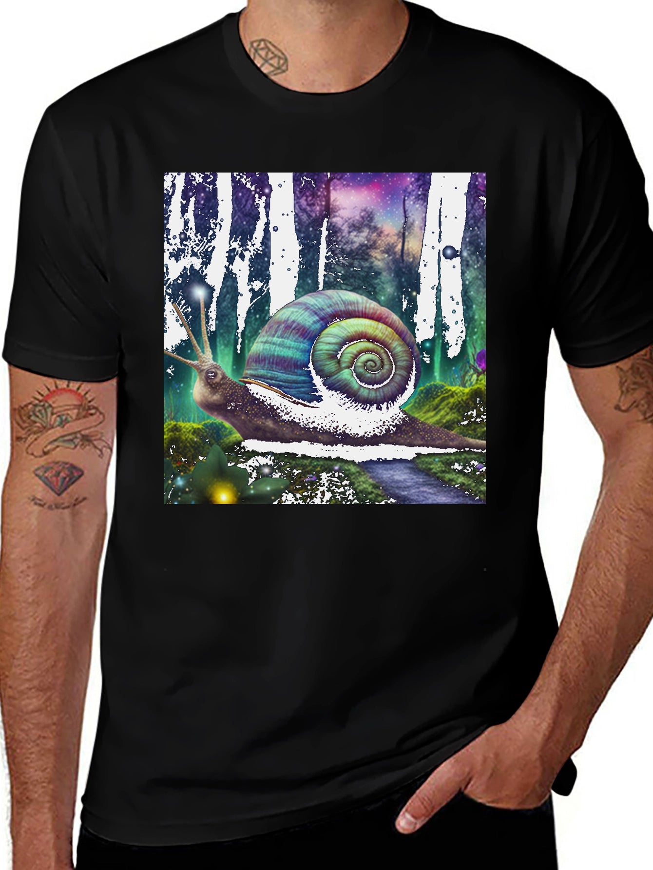 Fantasy Snail Graphic Tee - Unique Design