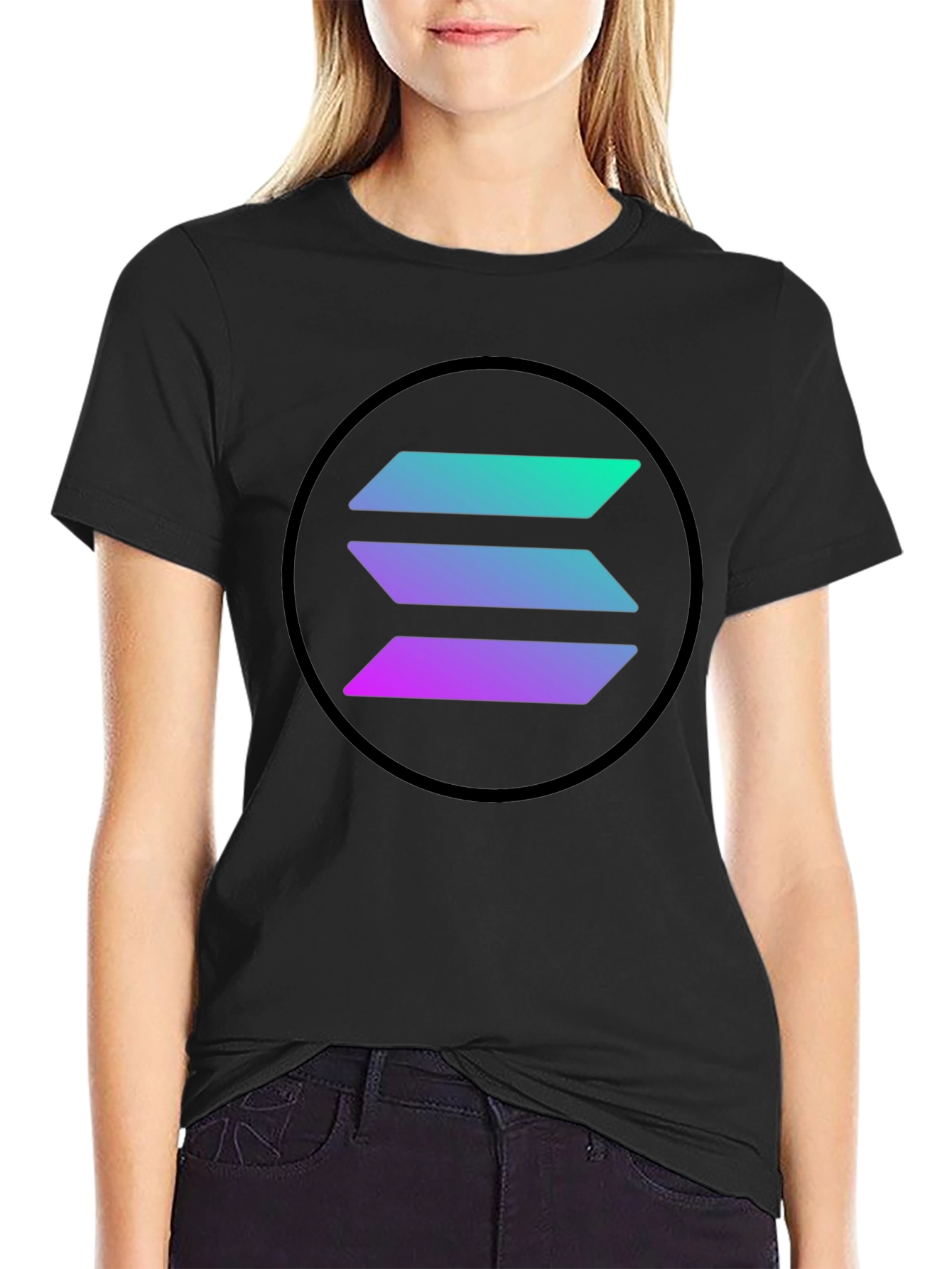 Solana Crypto Black T-Shirt
