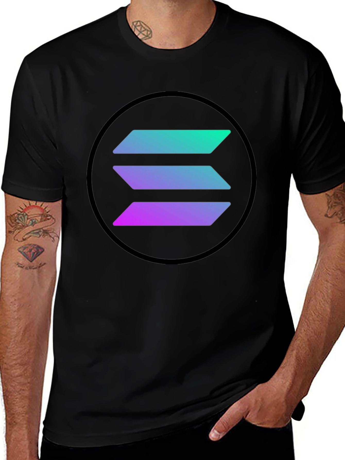 Solana Crypto Black T-Shirt