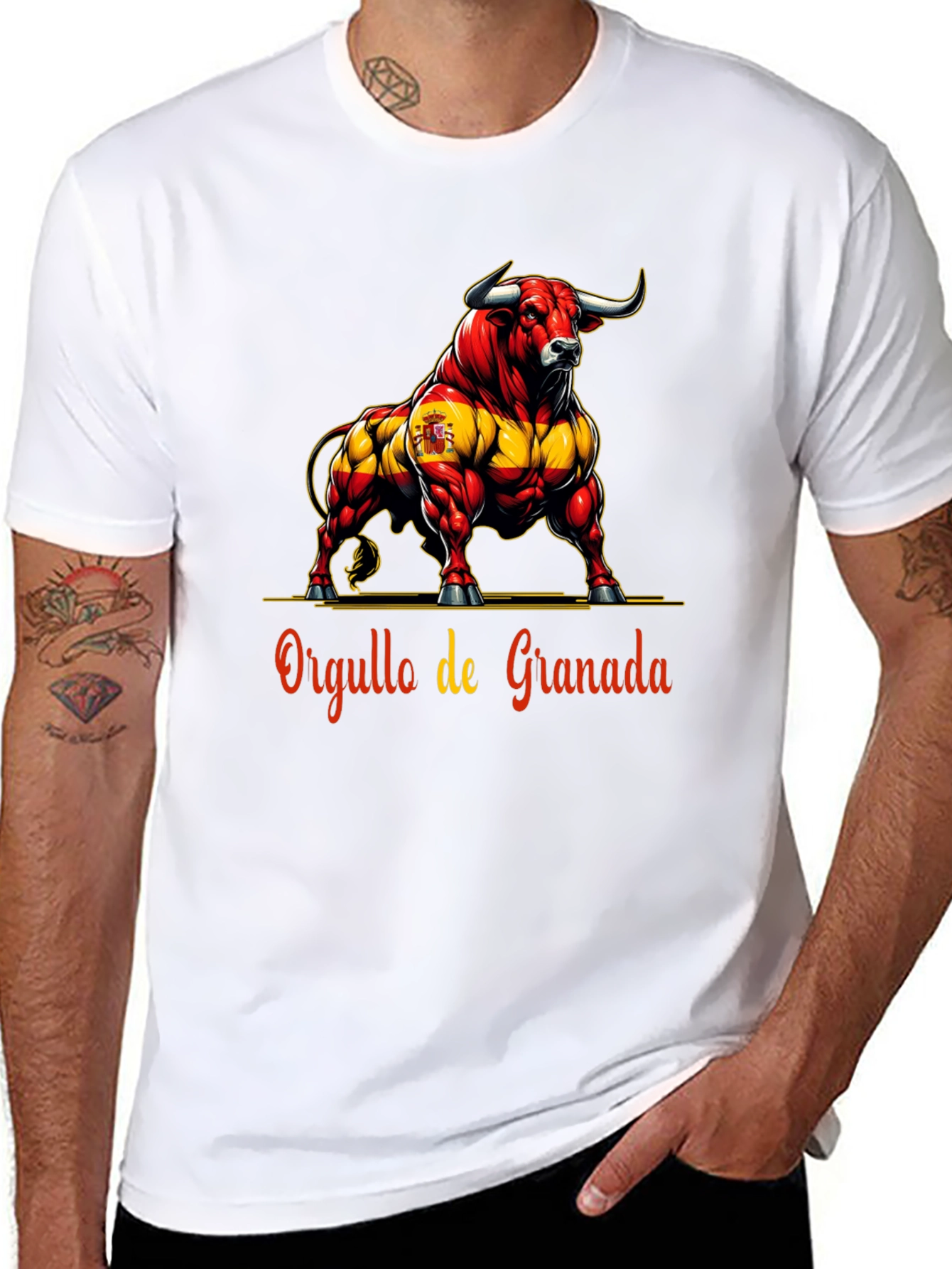 Granada Pride Bull Graphic Tee - Bold Spanish Style