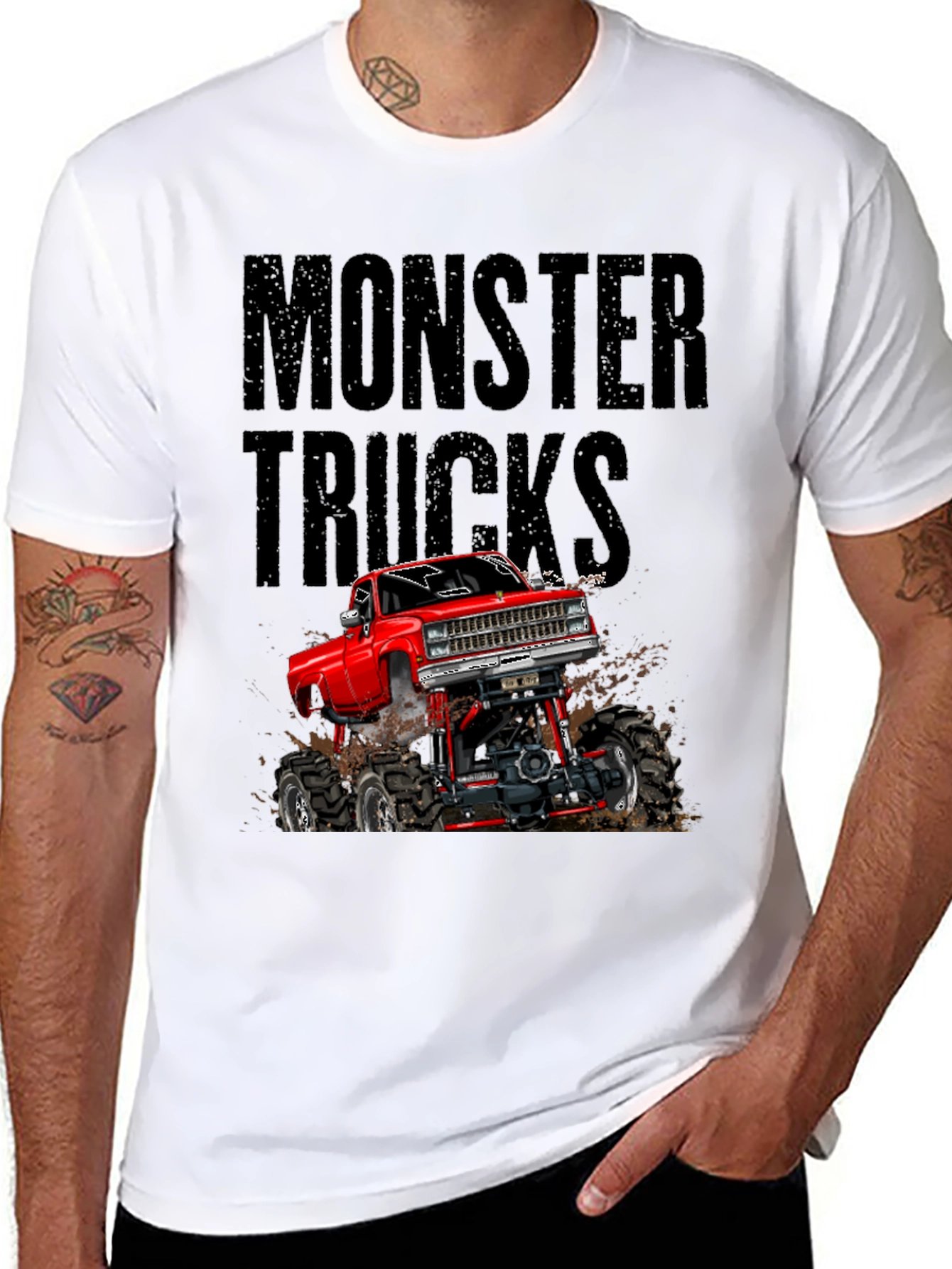 Monster Trucks Graphic T-Shirt - Black