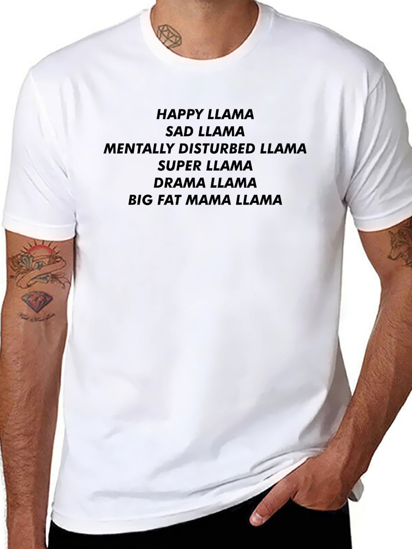 Funny Llama T-Shirt - Happy Sad Drama Llama Tee