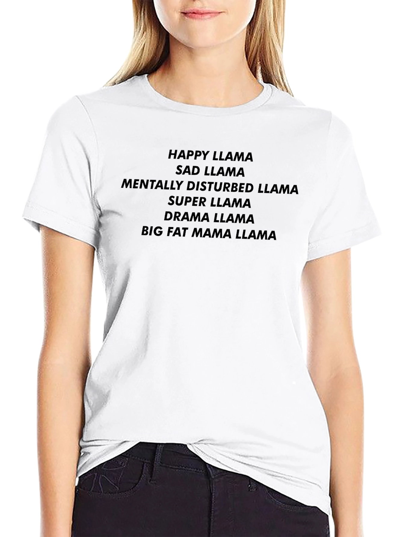Funny Llama T-Shirt - Happy Sad Drama Llama Tee