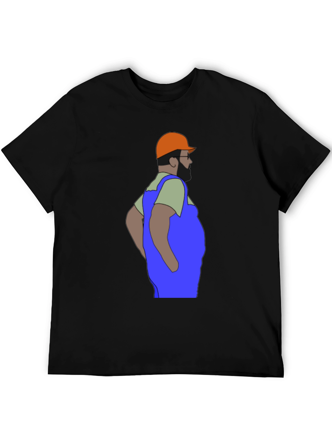 Cartoon Plumber Graphic T-Shirt
