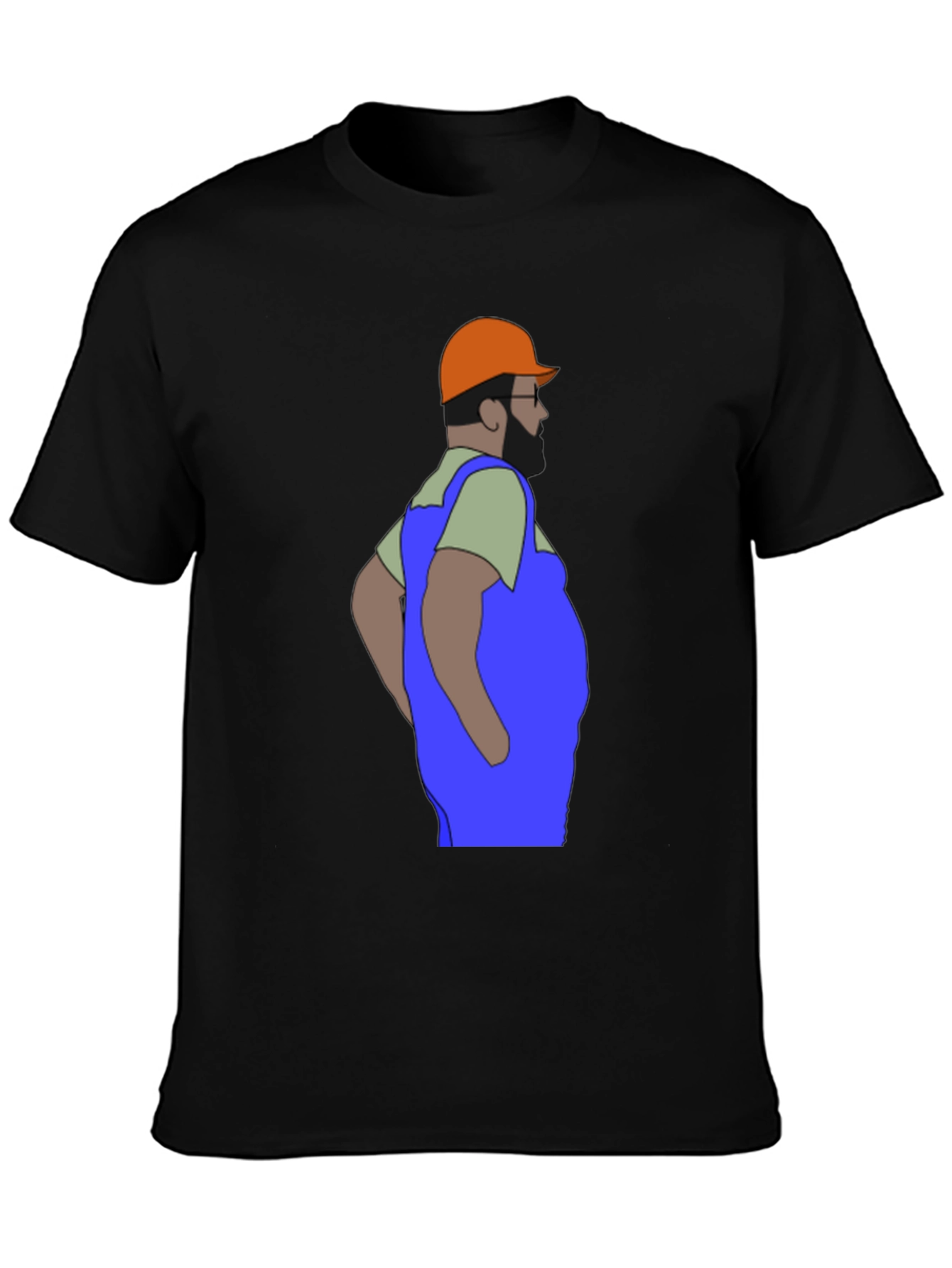 Cartoon Plumber Graphic T-Shirt