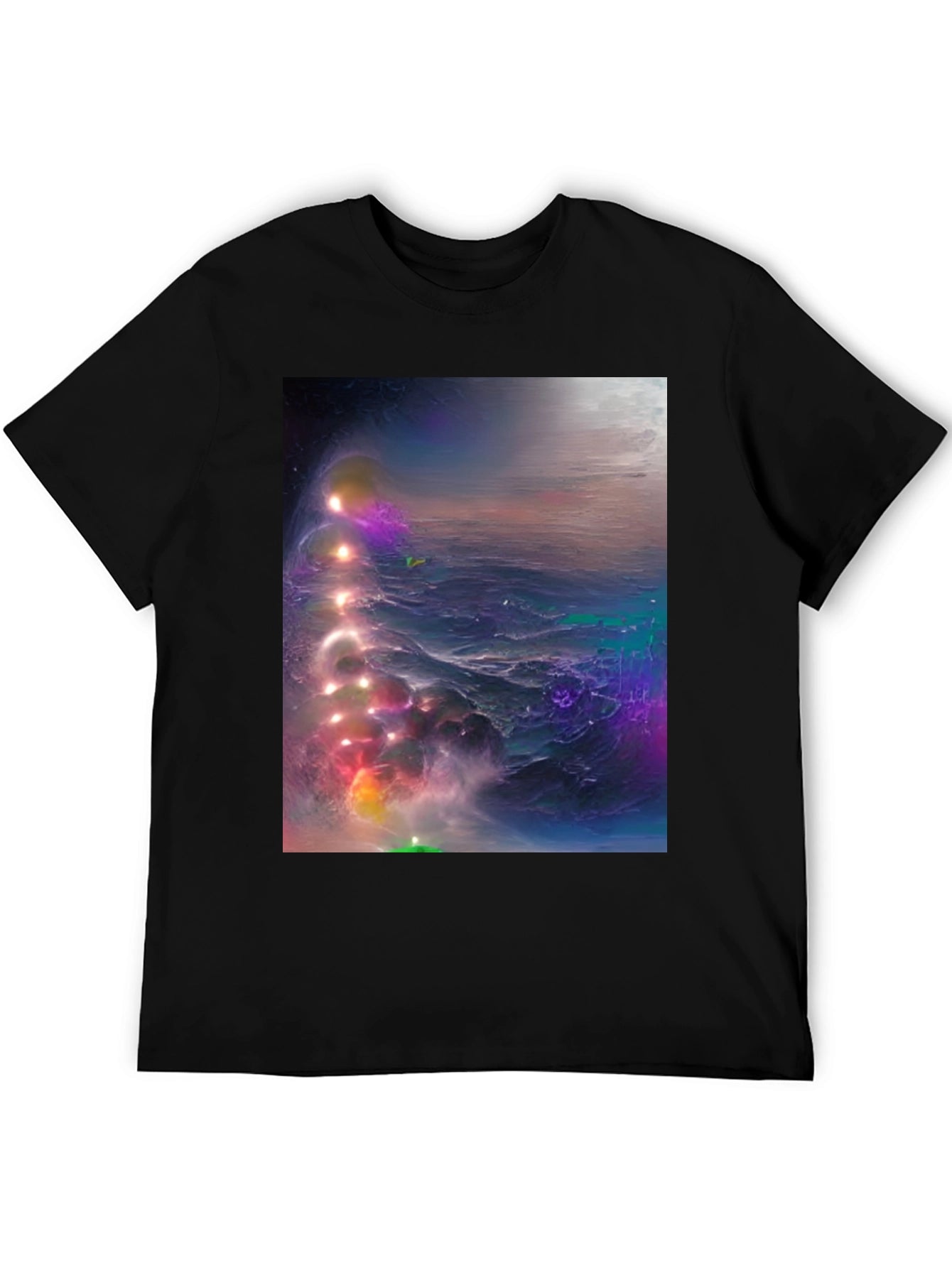 Cosmic Nebula Graphic Tee - Mens Black T-Shirt