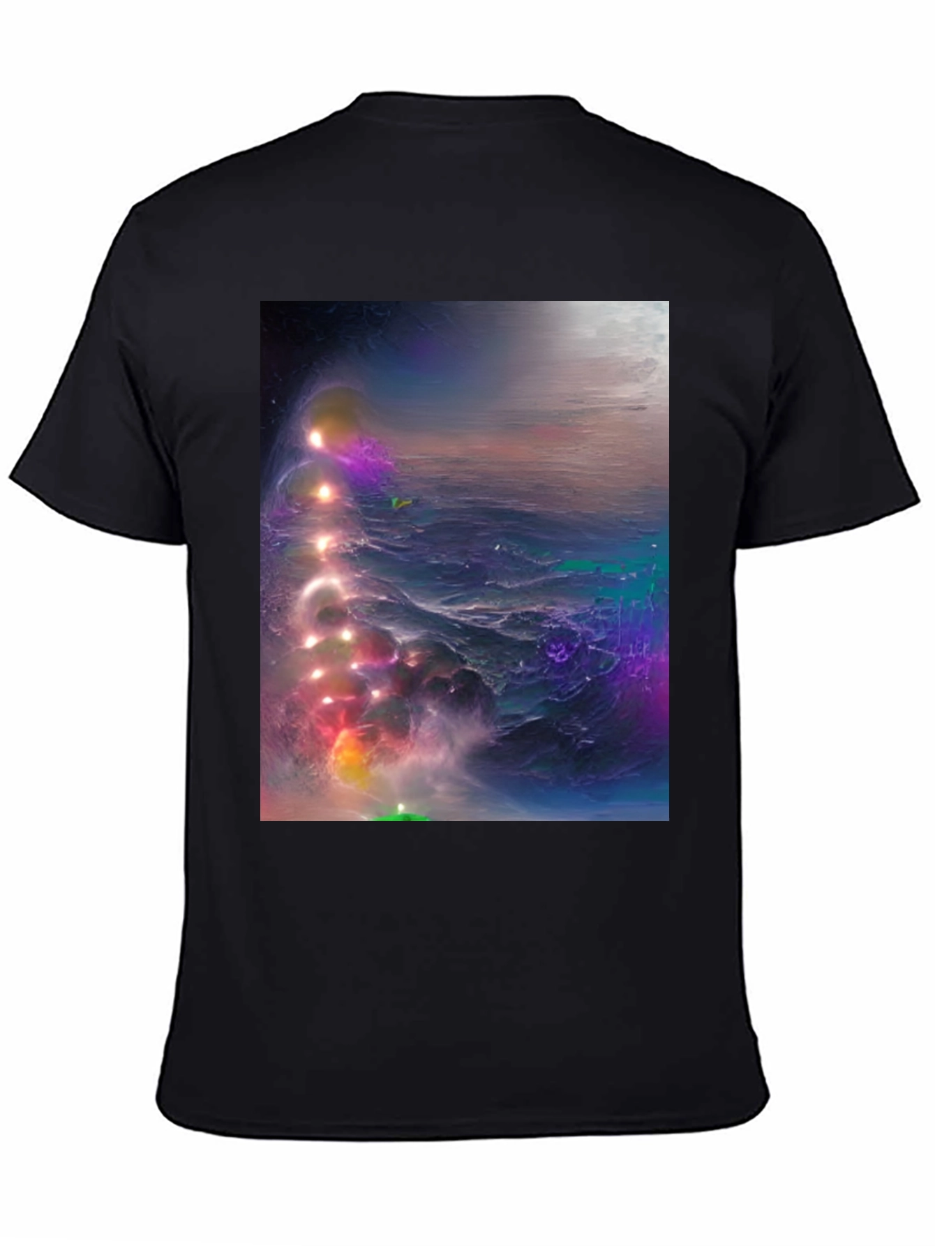 Cosmic Nebula Graphic Tee - Mens Black T-Shirt
