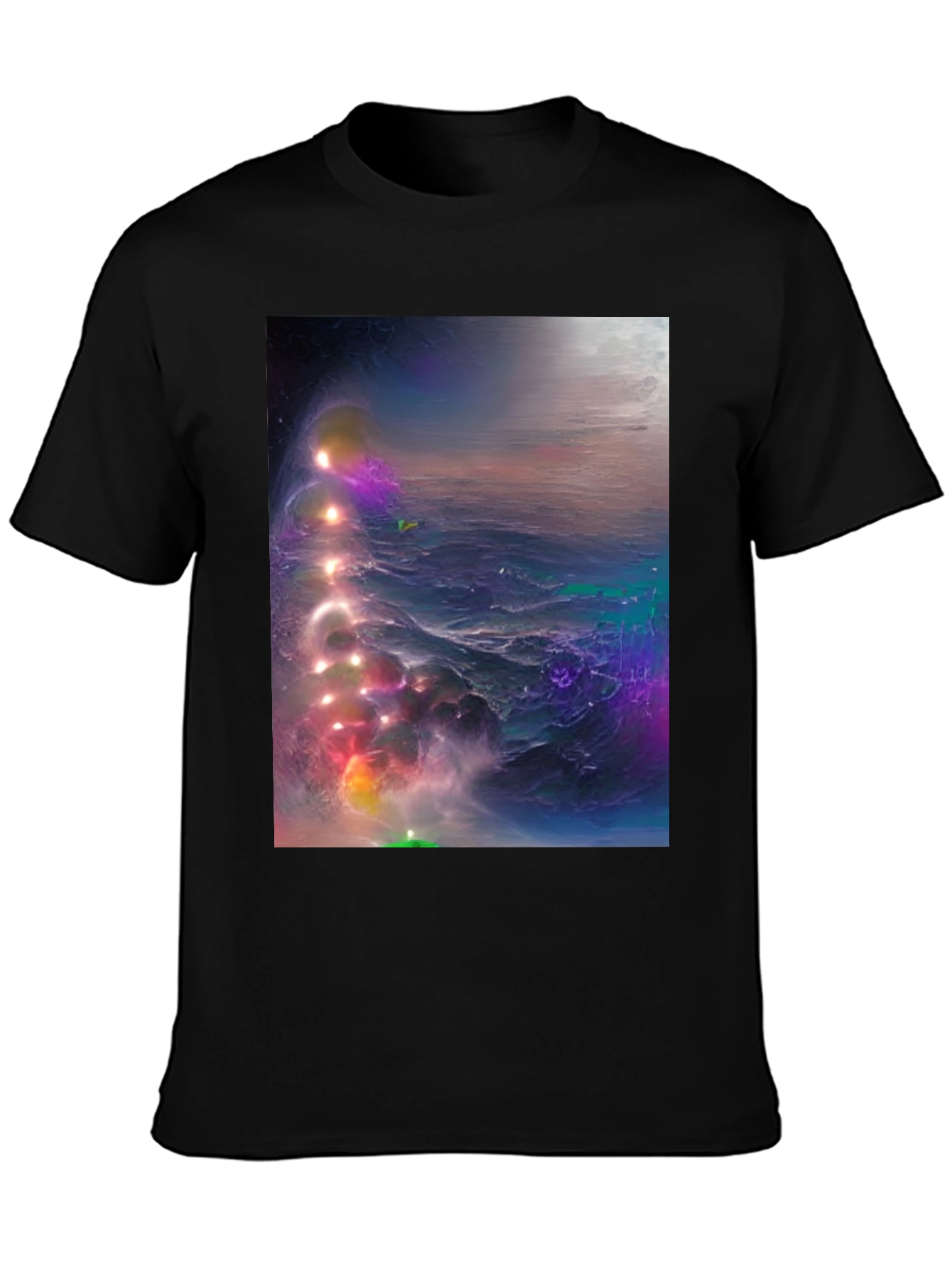 Cosmic Nebula Graphic Tee - Mens Black T-Shirt