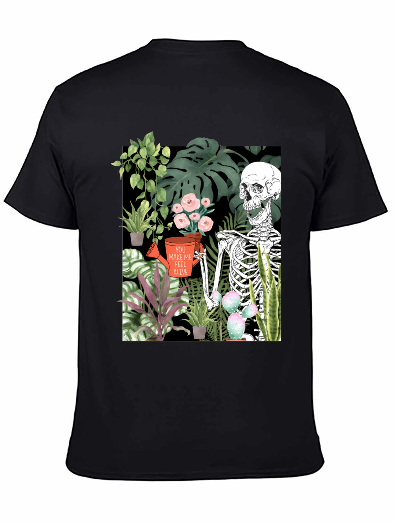 Skeleton Gardener Graphic T-Shirt - Make Me Feel Alive