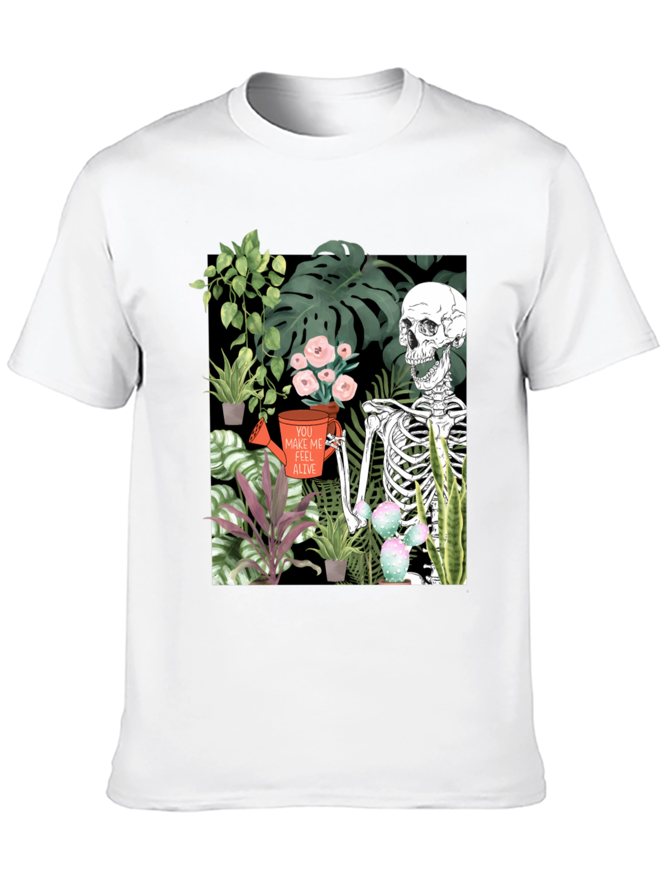 Skeleton Gardener Graphic T-Shirt - Make Me Feel Alive