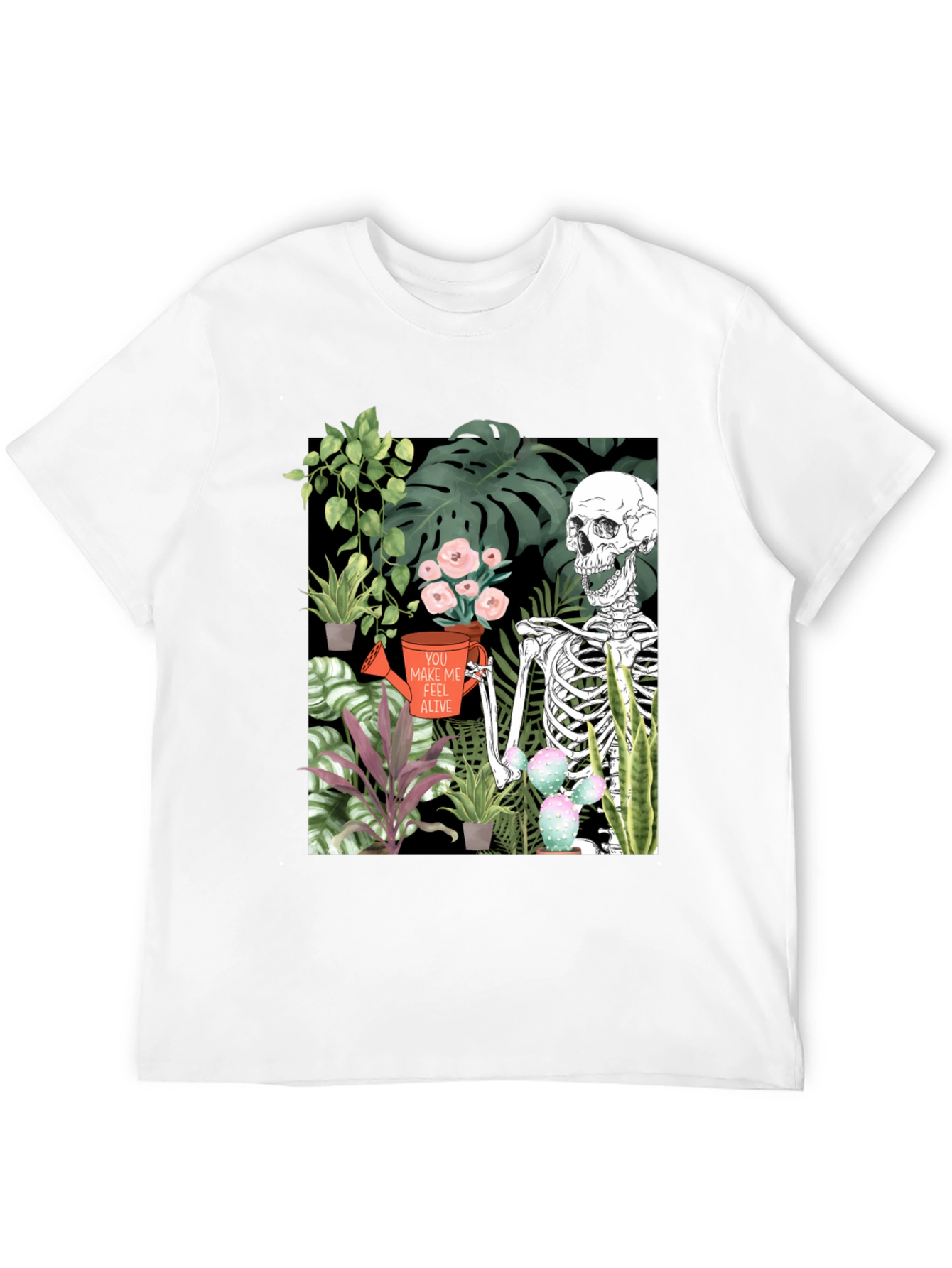 Skeleton Gardener Graphic T-Shirt - Make Me Feel Alive