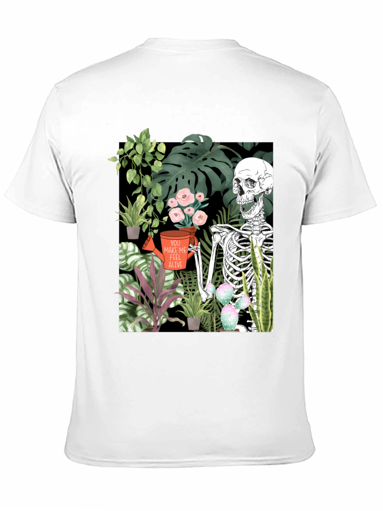 Skeleton Gardener Graphic T-Shirt - Make Me Feel Alive