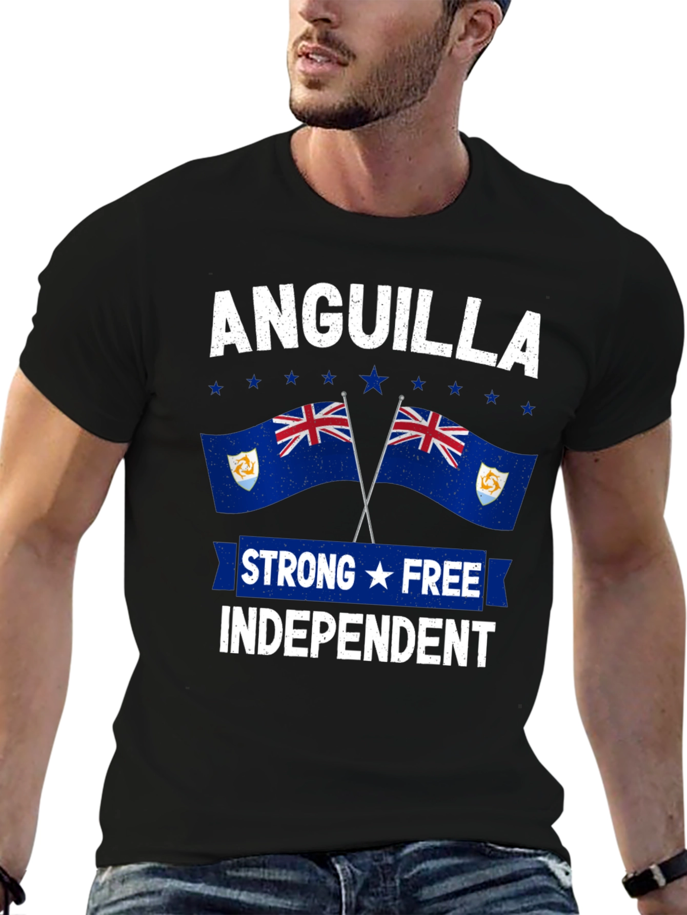 Anguilla Pride T-Shirt: Strong Free Independent