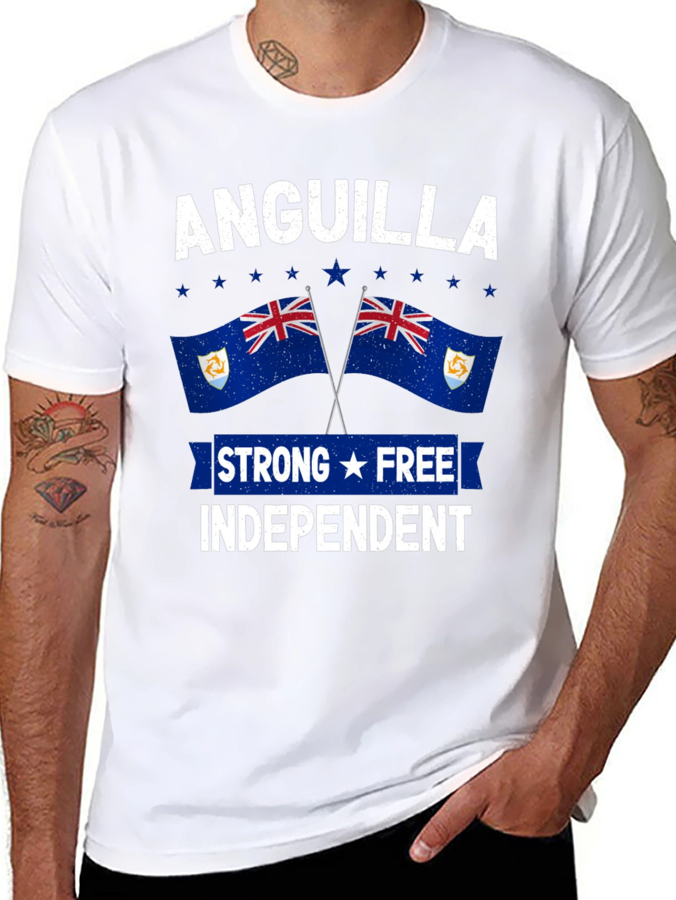 Anguilla Pride T-Shirt: Strong Free Independent