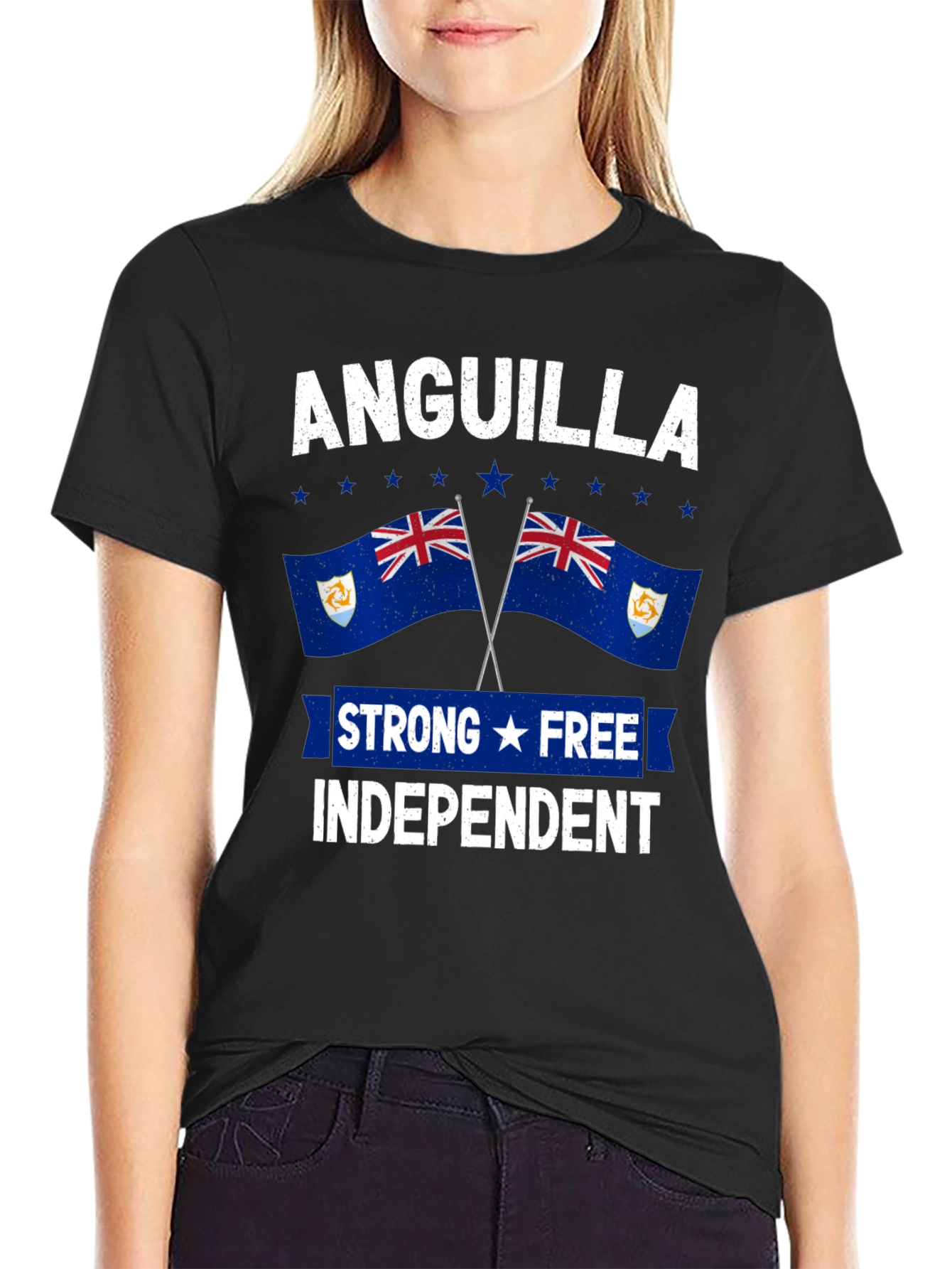 Anguilla Pride T-Shirt: Strong Free Independent