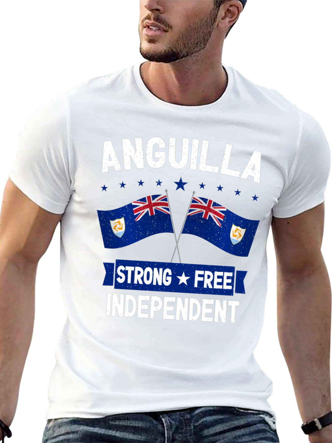 Anguilla Pride T-Shirt: Strong Free Independent