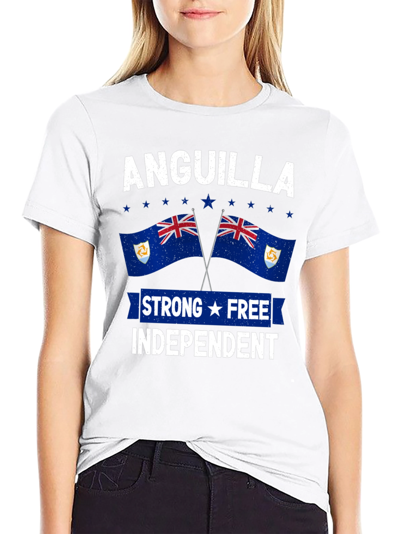 Anguilla Pride T-Shirt: Strong Free Independent