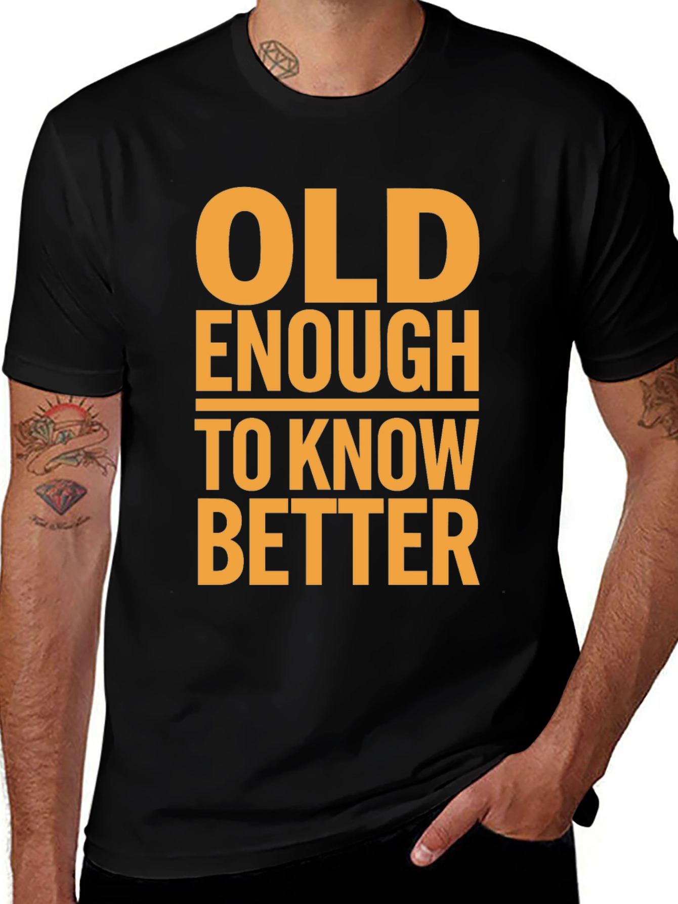 Old Enough to Know Better Graphic Tee - Black
