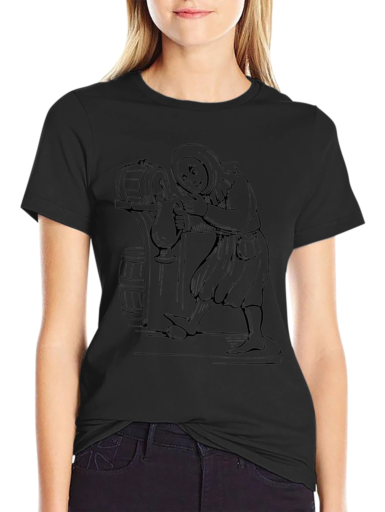 Monk Pouring Drink T-Shirt