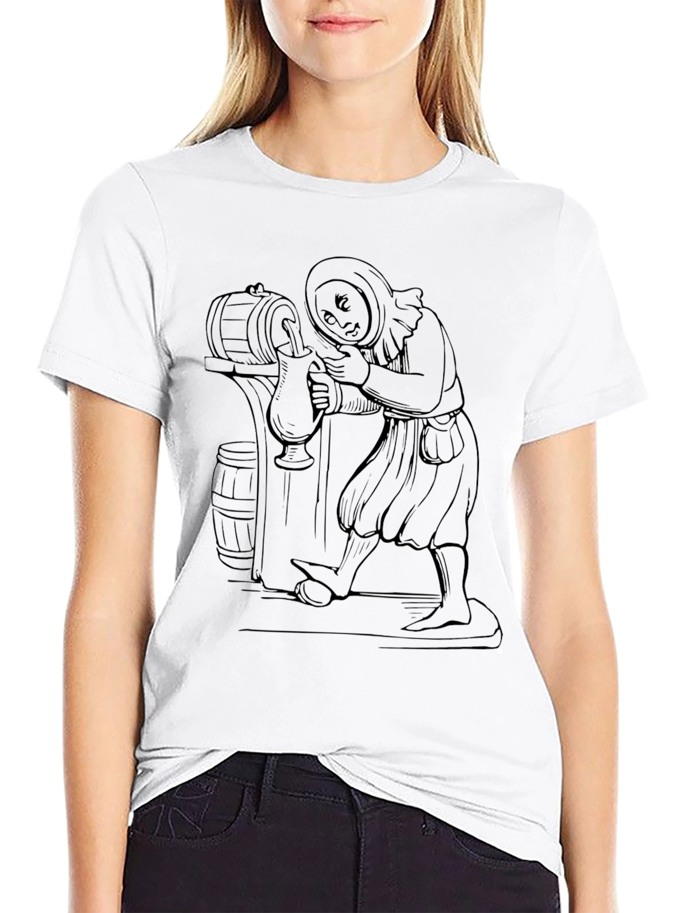 Monk Pouring Drink T-Shirt