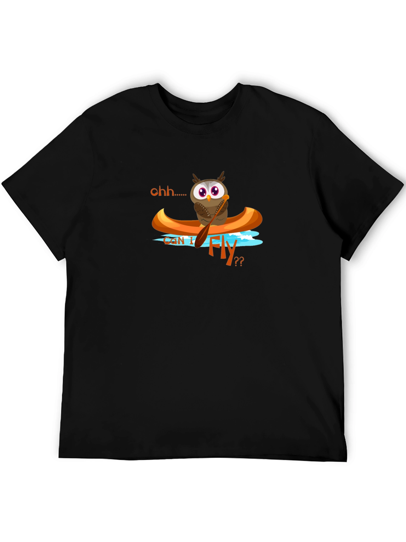 Owl in Canoe Graphic T-Shirt