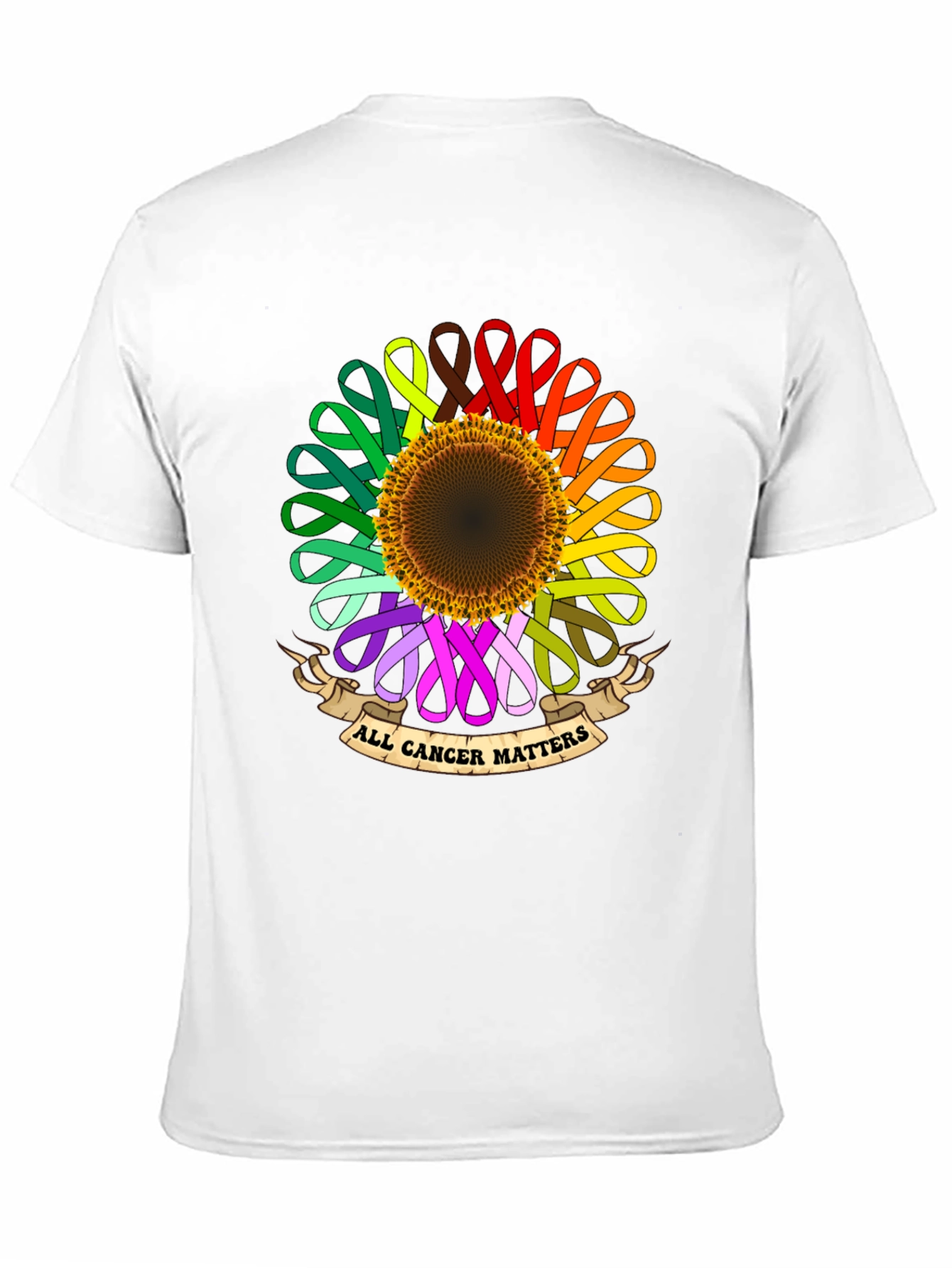All Cancer Matters Ribbon Sunflower T-Shirt