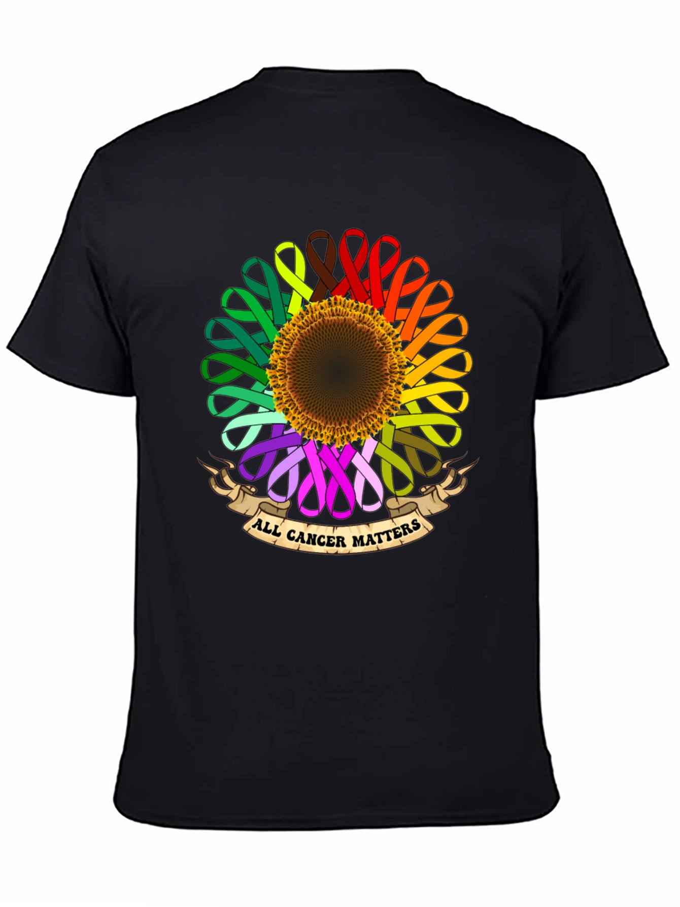 All Cancer Matters Ribbon Sunflower T-Shirt