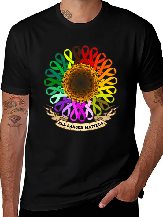 All Cancer Matters Ribbon Sunflower T-Shirt