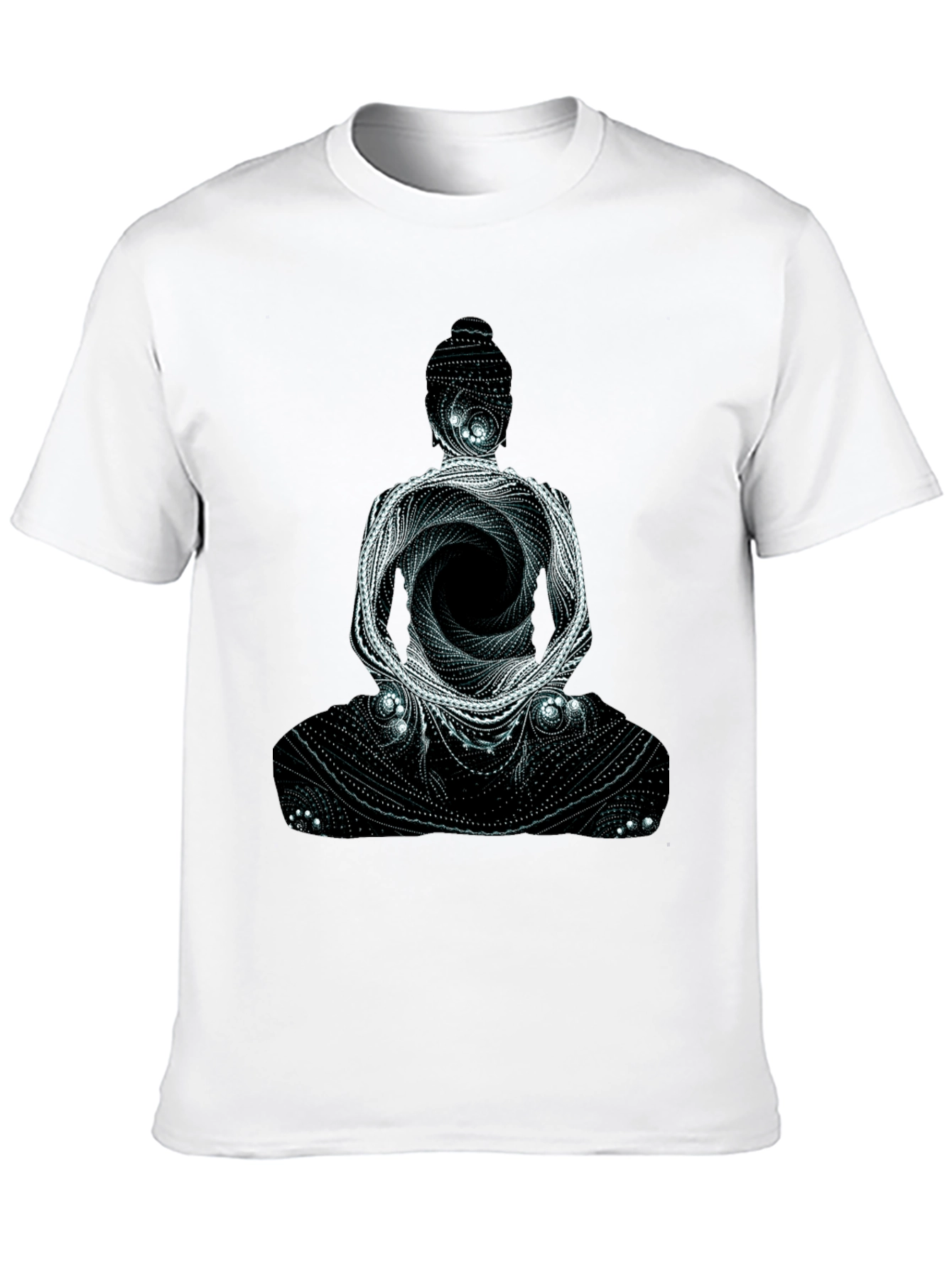 Buddha Graphic Print Mens Black T-Shirt
