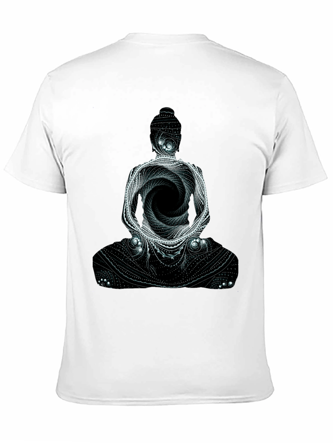 Buddha Graphic Print Mens Black T-Shirt