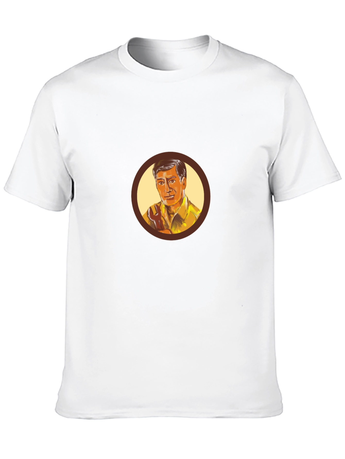 Retro Cartoon Man Graphic Black T-Shirt