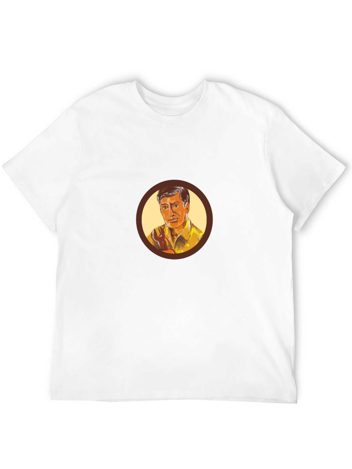 Retro Cartoon Man Graphic Black T-Shirt
