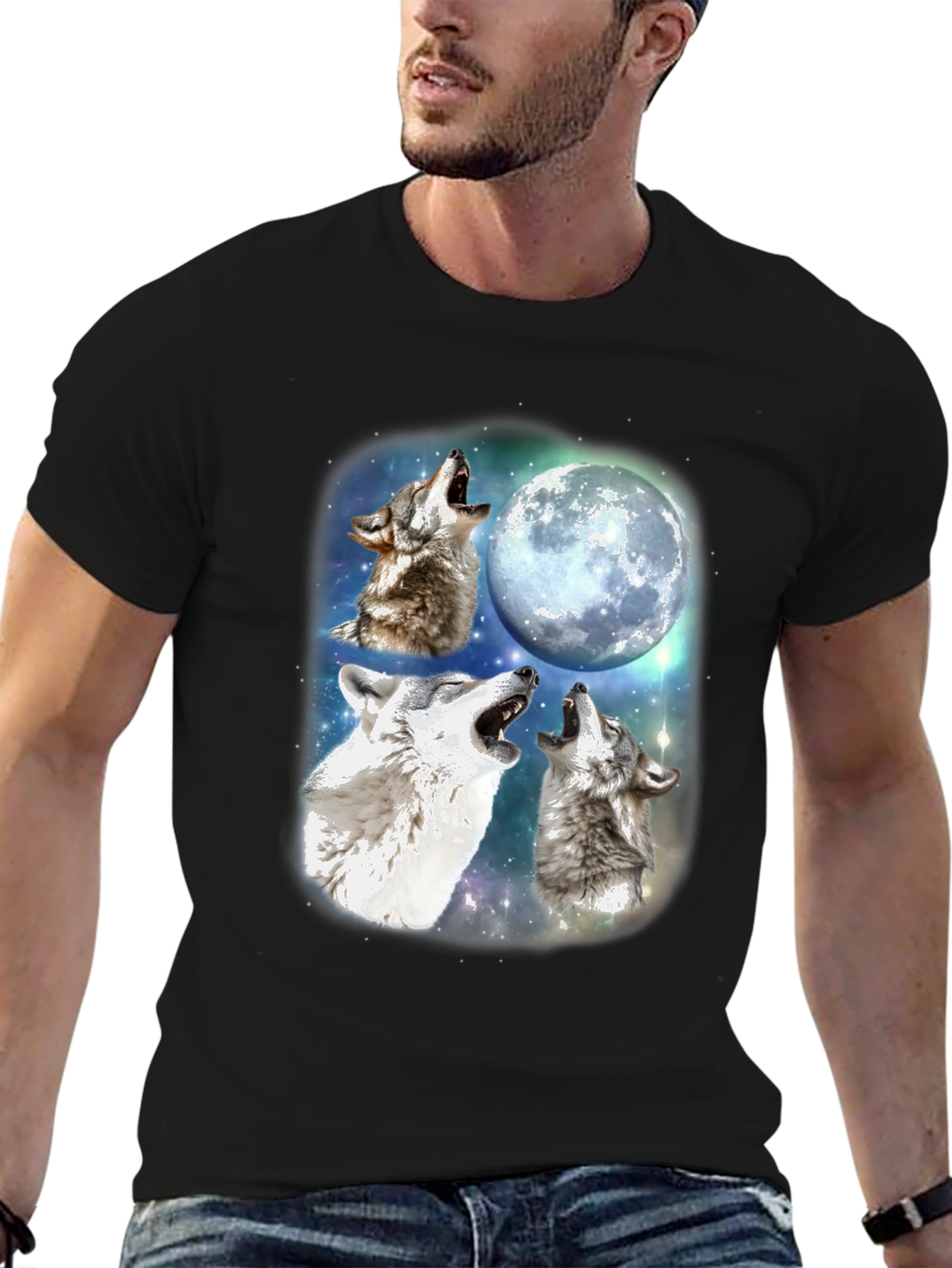 Three Wolf Moon T-Shirt - Black