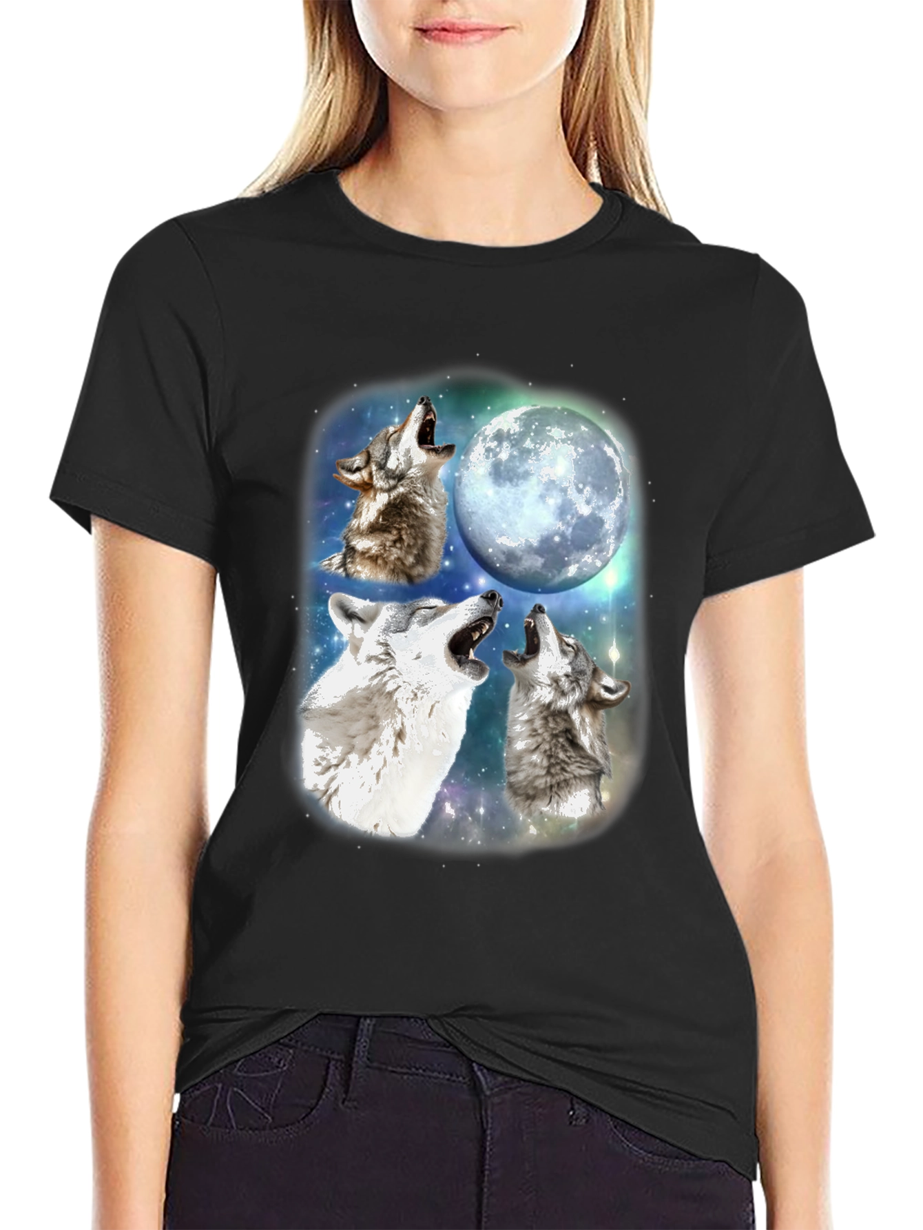 Three Wolf Moon T-Shirt - Black