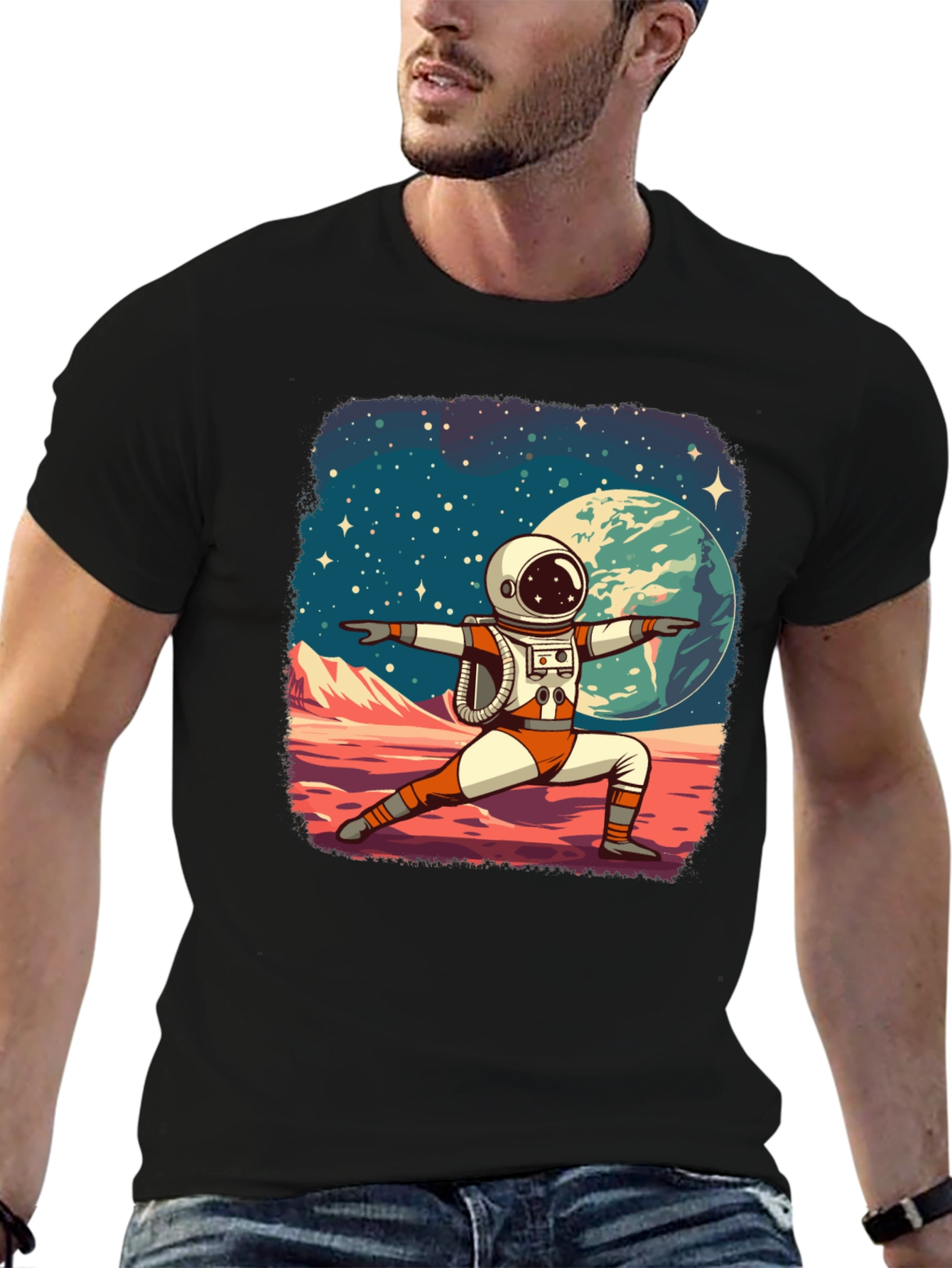 Astronaut Yoga T-Shirt - Space Zen Tee